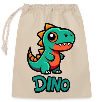 DINOSAURE - Sac cadeau en coton avec cordon (25 x 30 cm) - nature - Devant