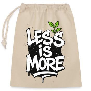 Less is More – Le minimalisme rencontre le style de la rue - Sac cadeau en coton avec cordon (25 x 30 cm) - nature - Devant