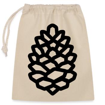 Pine Cone - Closable cotton gift bag (25x30cm) - nature - Front