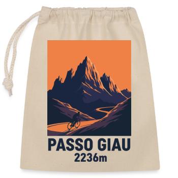 Dolomites du Passo Giau, montagne cyclable Italie - Sac cadeau en coton avec cordon (25 x 30 cm) - nature - Devant