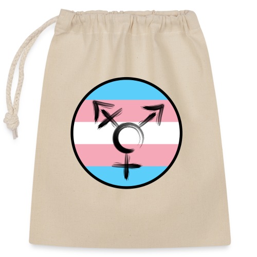 Kreisemblem Symbol Transgender - Verschließbarer Geschenkbeutel aus Baumwolle (25x30cm)
