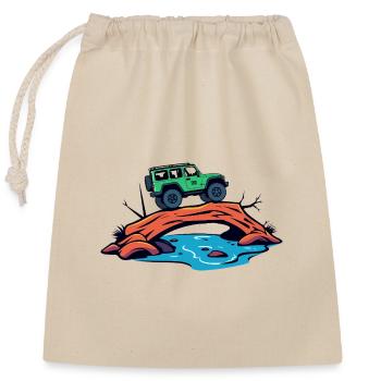 Véhicules tout-terrain - Sac cadeau en coton avec cordon (25 x 30 cm) - nature - Devant