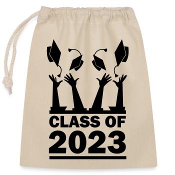 class of 2023 - Closable cotton gift bag (25x30cm) - nature - Front