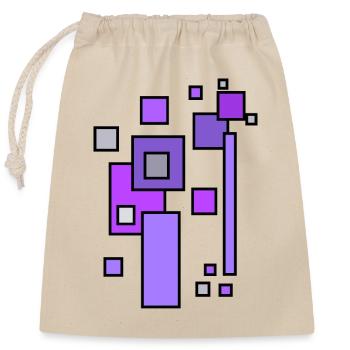 Architecture Building Blocks Pattern - LAVENDER - Closable cotton gift bag (25x30cm) - nature - Front