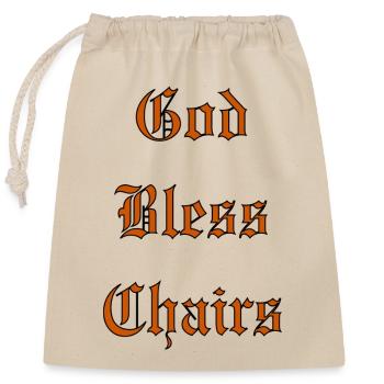 GodBlessChairs - Sac cadeau en coton avec cordon (25 x 30 cm) - nature - Devant
