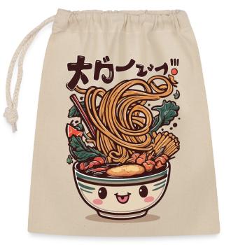 Ramen Bonheur - Sac cadeau en coton avec cordon (25 x 30 cm) - nature - Devant