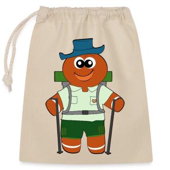 Randonneur Mannele Alsace - Sac cadeau en coton avec cordon (25 x 30 cm) - nature - Devant