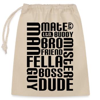 Ami, pote, mec - Sac cadeau en coton avec cordon (25 x 30 cm) - nature - Devant