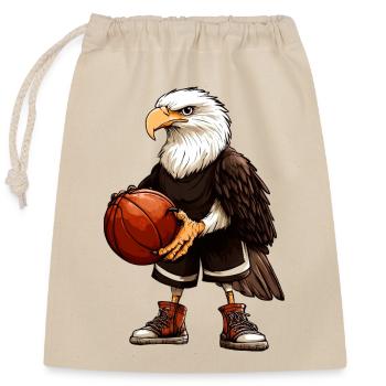 Eagle Basketball / Bird - Closable cotton gift bag (25x30cm) - nature - Front