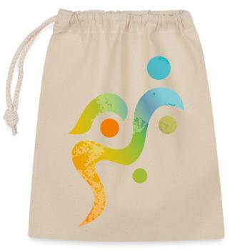 Yoga design_27 - Sac cadeau en coton avec cordon (25 x 30 cm) - nature - Devant