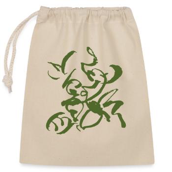 Abstract - Closable cotton gift bag (25x30cm) - nature - Front