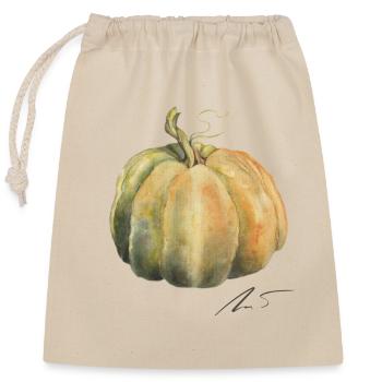 Musquée de Provence pumpkin - Closable cotton gift bag (25x30cm) - nature - Front