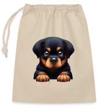 Fidélité Rottweiler - Sac cadeau en coton avec cordon (25 x 30 cm) - nature - Devant