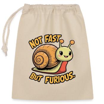 Funny Vineyard Snail Funny Snail Saying - Closable cotton gift bag (25x30cm) - nature - Front
