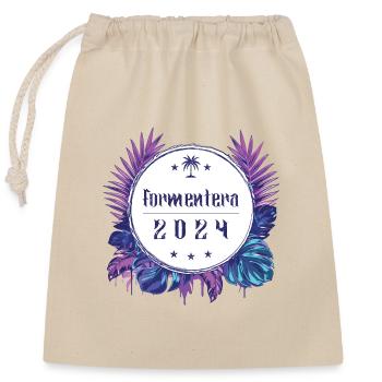 Formentera 2024 - Closable cotton gift bag (25x30cm) - nature - Front