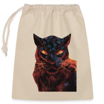 Panther - Closable cotton gift bag (25x30cm) - nature - Front