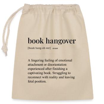 book hangover - Closable cotton gift bag (25x30cm) - nature - Front