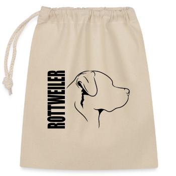 Rottweiler Profile Dogs Dog Wilsigns - Closable cotton gift bag (25x30cm) - nature - Front