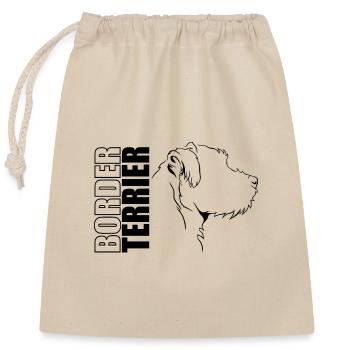 Border Terrier Profil Chiens Chien Wilsigns - Sac cadeau en coton avec cordon (25 x 30 cm) - nature - Devant