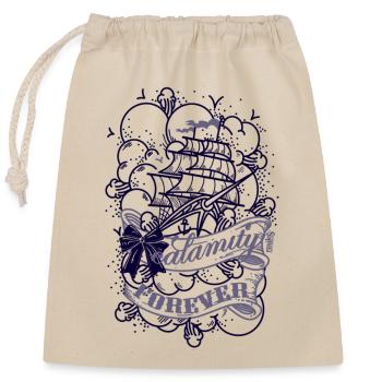 caravelle bateau - Sac cadeau en coton avec cordon (25 x 30 cm) - nature - Devant