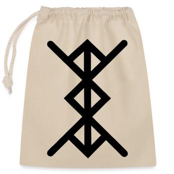 Aimer femme pour femme dans les runes vikings - Sac cadeau en coton avec cordon (25 x 30 cm) - nature - Devant