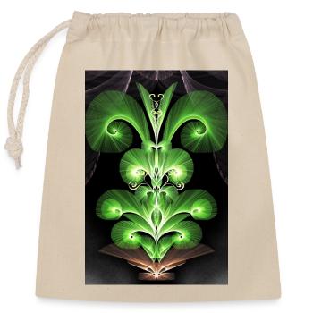 Königlicher Zauberfarn Lebensenergie Motivation - Verschließbarer Geschenkbeutel aus Baumwolle (25x30cm) - Natur - Vorne