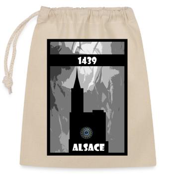 Strasbourg Cathedral Alsace - Closable cotton gift bag (25x30cm) - nature - Front