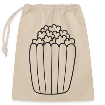 Pop-corn - Sac cadeau en coton avec cordon (25 x 30 cm) - nature - Devant
