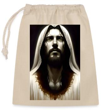 Mon Dieu - Sac cadeau en coton avec cordon (25 x 30 cm) - nature - Devant