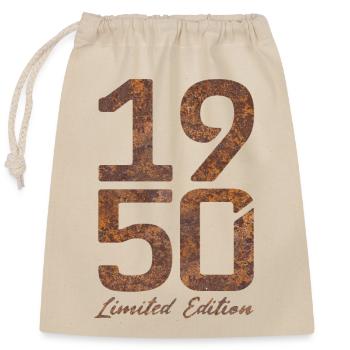 Vintage 1950s Limited Edition Rust Look - Closable cotton gift bag (25x30cm) - nature - Front