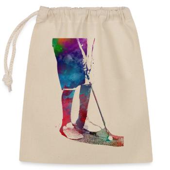Sport des joueurs de golf #golf #sport - Sac cadeau en coton avec cordon (25 x 30 cm) - nature - Devant