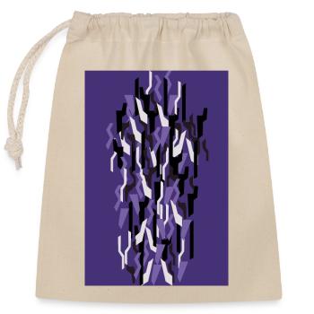 Camouflage Kunst Lila Gaming - Verschließbarer Geschenkbeutel aus Baumwolle (25x30cm) - Natur - Vorne