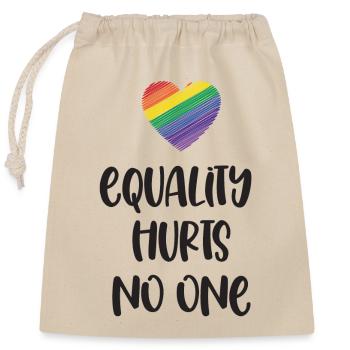 Mois de la fierté LGBT - L’égalité ne fait de mal à personne - Sac cadeau en coton avec cordon (25 x 30 cm) - nature - Devant