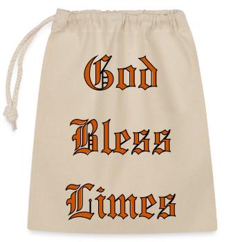 GodBlessLimes - Sac cadeau en coton avec cordon (25 x 30 cm) - nature - Devant