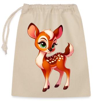 Fawn - Closable cotton gift bag (25x30cm) - nature - Front