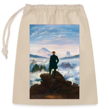 Caspar David Friedrich Wanderer über dem Nebelmeer - Verschließbarer Geschenkbeutel aus Baumwolle (25x30cm) - Natur - Vorne