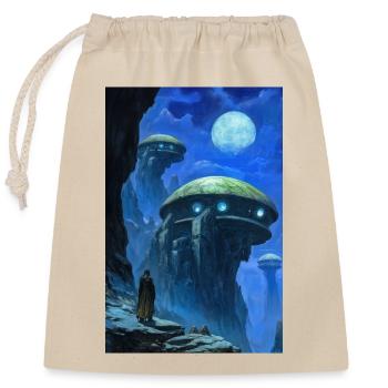 Science fiction landscape - Sac cadeau en coton avec cordon (25 x 30 cm) - nature - Devant