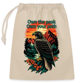 Besitze den Peak Eagle Path - Verschließbarer Geschenkbeutel aus Baumwolle (25x30cm) - Natur - Vorne