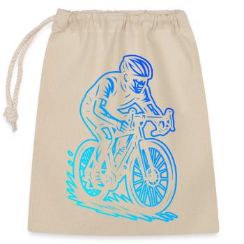 Roadbike Fokus pur - Verschließbarer Geschenkbeutel aus Baumwolle (25x30cm) - Natur - Vorne