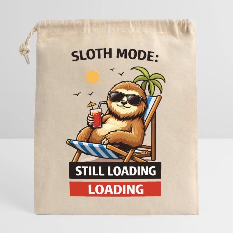Sloth Mode: Still Loading Closable cotton gift bag (25x30cm)