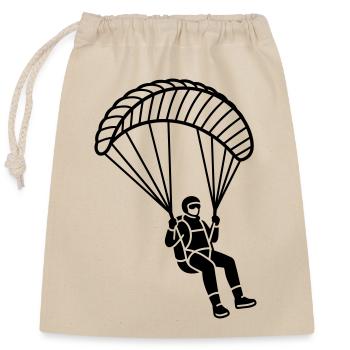 Paragliding - Closable cotton gift bag (25x30cm) - nature - Front