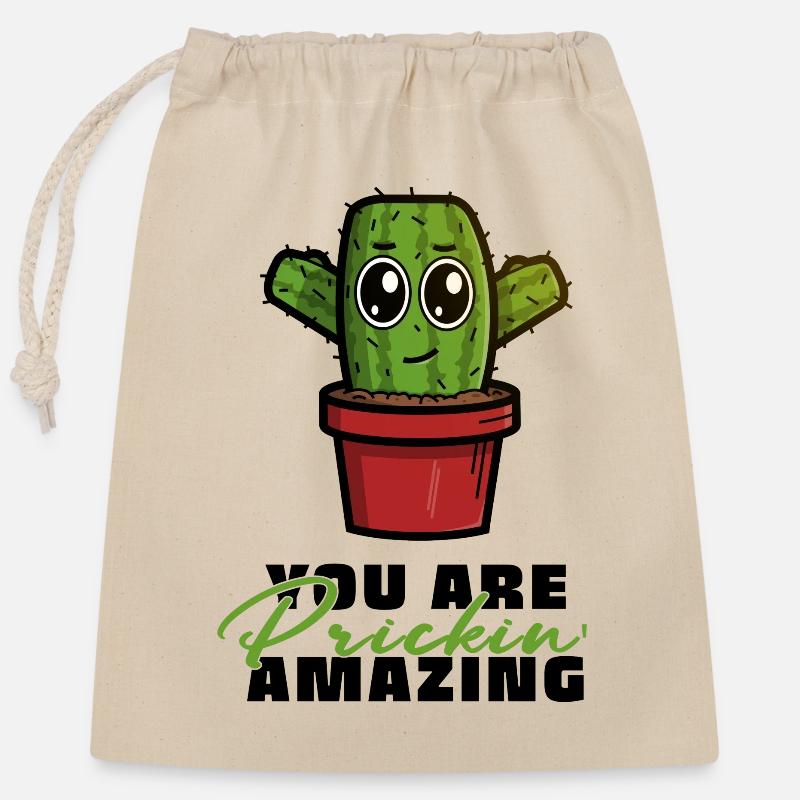 Tu es incroyable - Sac cadeau en coton avec cordon (25 x 30 cm) - nature