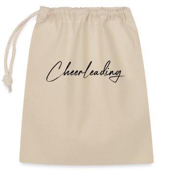 Cheerleading Schriftzug - Verschließbarer Geschenkbeutel aus Baumwolle (25x30cm) - Natur - Vorne