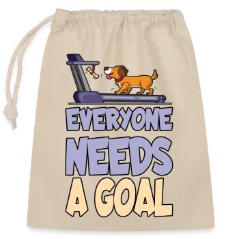 Tout le monde a besoin d’un but - Sac cadeau en coton avec cordon (25 x 30 cm) - nature - Devant