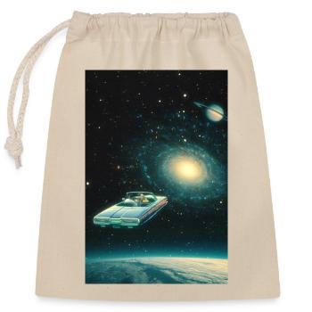 On allons nous? - Sac cadeau en coton avec cordon (25 x 30 cm) - nature - Devant