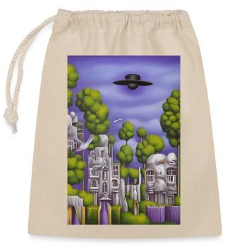 Des arbres devant le ciel - Sac cadeau en coton avec cordon (25 x 30 cm) - nature - Devant