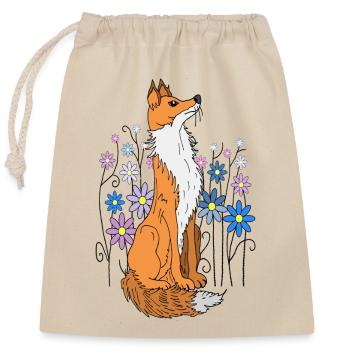 Fuchs - Verschließbarer Geschenkbeutel aus Baumwolle (25x30cm) - Natur - Vorne