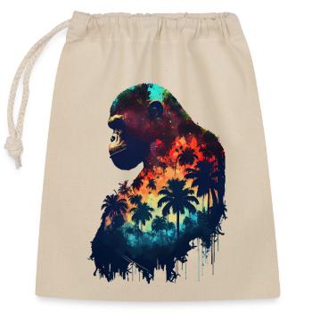 THE WILDLIFE KINGS - The Ape King 1 (Shape) - Verschließbarer Geschenkbeutel aus Baumwolle (25x30cm) - Natur - Vorne