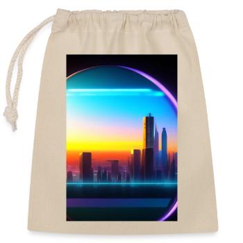 Ville de Kugel - Sac cadeau en coton avec cordon (25 x 30 cm) - nature - Devant