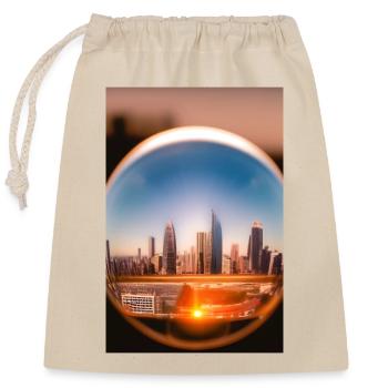 Ville de Kugel - Sac cadeau en coton avec cordon (25 x 30 cm) - nature - Devant